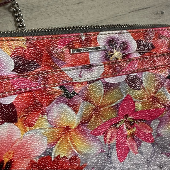 Rebecca Minkoff floral cross body bag on chain and leather - Picture 11 of 17